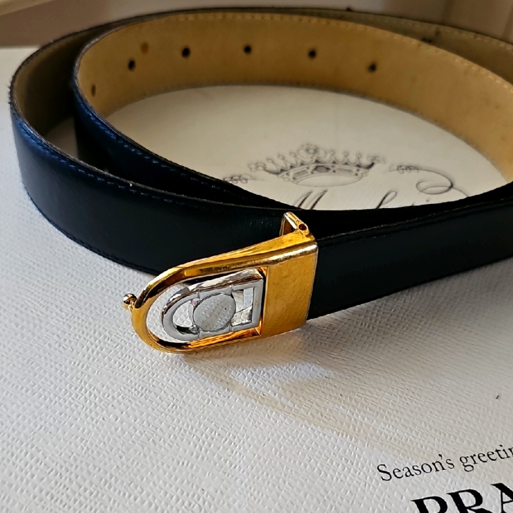 Vintage Belt with - Gold and Silver Buckle